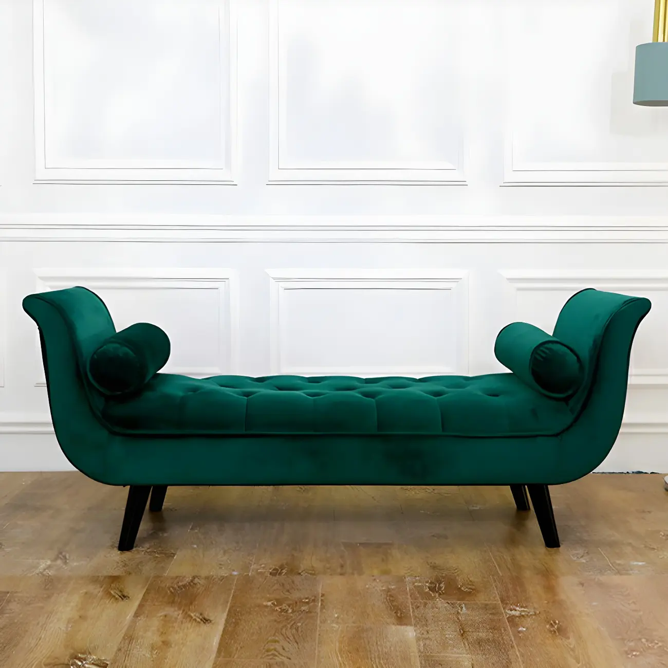 Modern Solid Flannel Upholstered Chaise Lounge Image - 1 | homeyfad