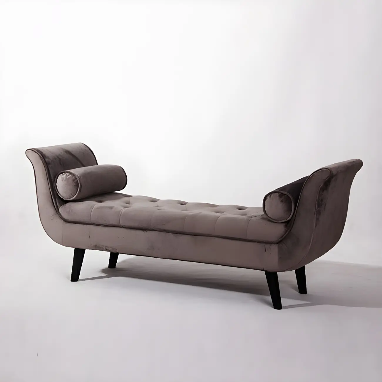 Modern Solid Flannel Upholstered Chaise Lounge Image - 7 | homeyfad