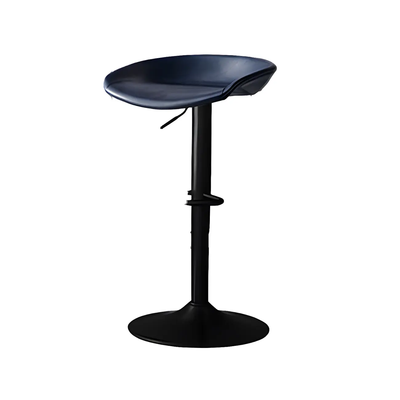 Modern Black Leather Swivel Adjustable Bar Stool Image - 25 | homeyfad