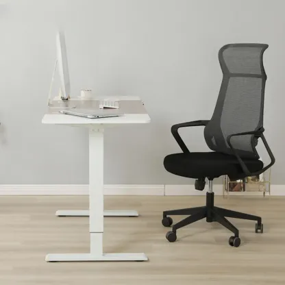 Stylish Oak Adjustable Height Computer Standing Desk for Office Image - 5
