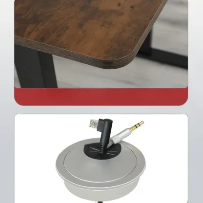 Stylish Oak Adjustable Height Computer Standing Desk for Office Image - 11