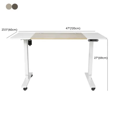 Stylish Oak Adjustable Height Computer Standing Desk for Office #size