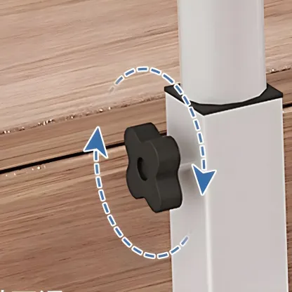 Modern Adjustable Wood Standing Desk Converter with Casters Image - 8