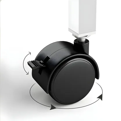 Modern Adjustable Wood Standing Desk Converter with Casters Image - 13