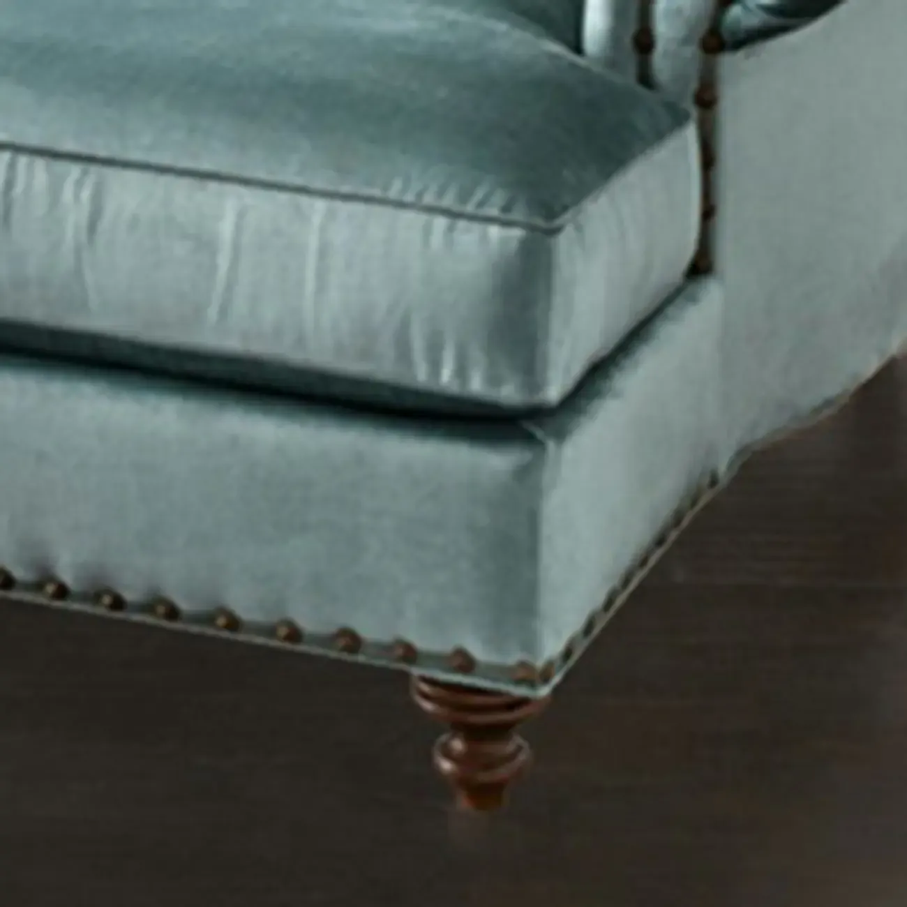 Elegant Solid Velvet Upholstery Nailhead Chaise Lounge Image - 10