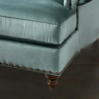 Elegant Solid Velvet Upholstery Nailhead Chaise Lounge Image - 10