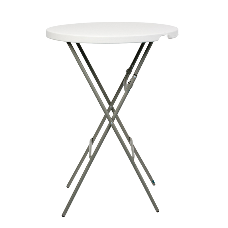 Stylish White Acrylic Top Grey Metal Leg Bar Table | homeyfad