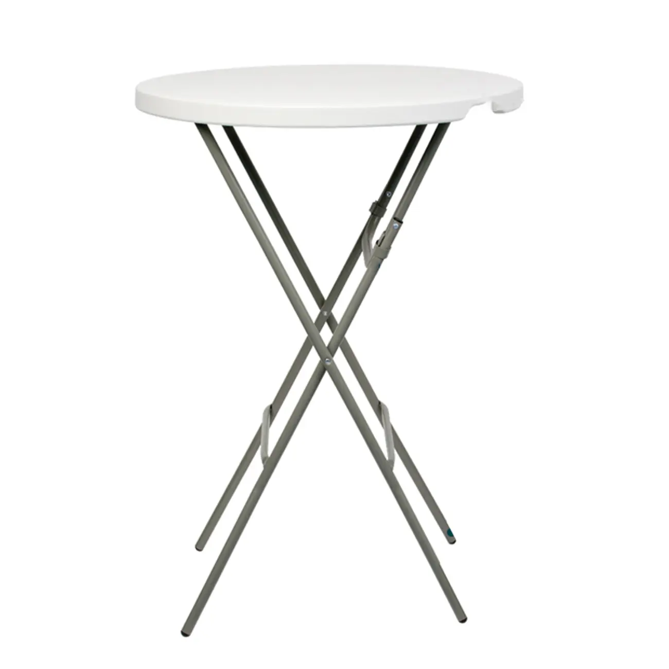 Stylish White Acrylic Top Grey Metal Leg Bar Table Image - 2 | homeyfad
