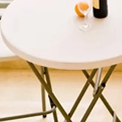Stylish White Acrylic Top Grey Metal Leg Bar Table Image - 4