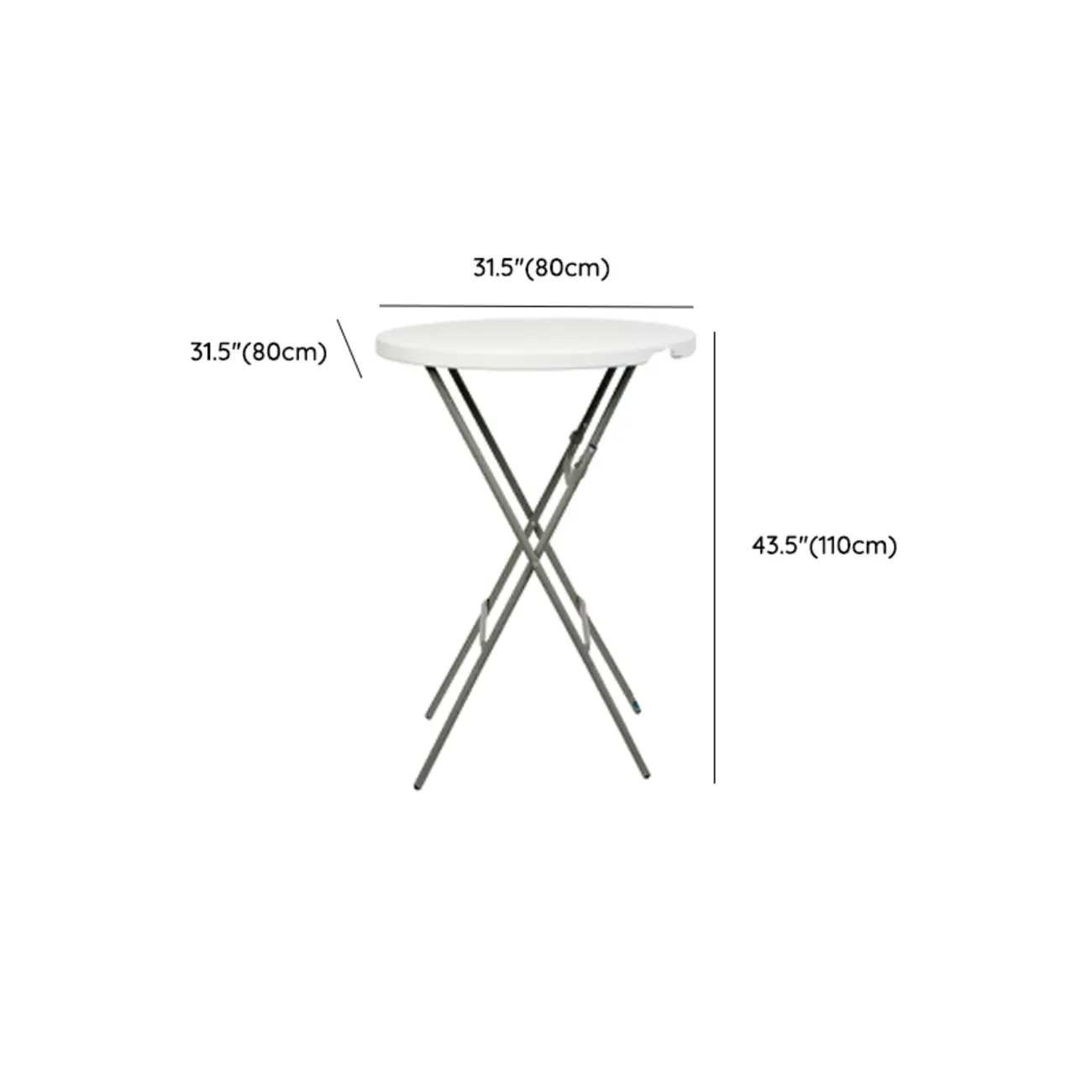 Stylish White Acrylic Top Grey Metal Leg Bar Table #size | homeyfad