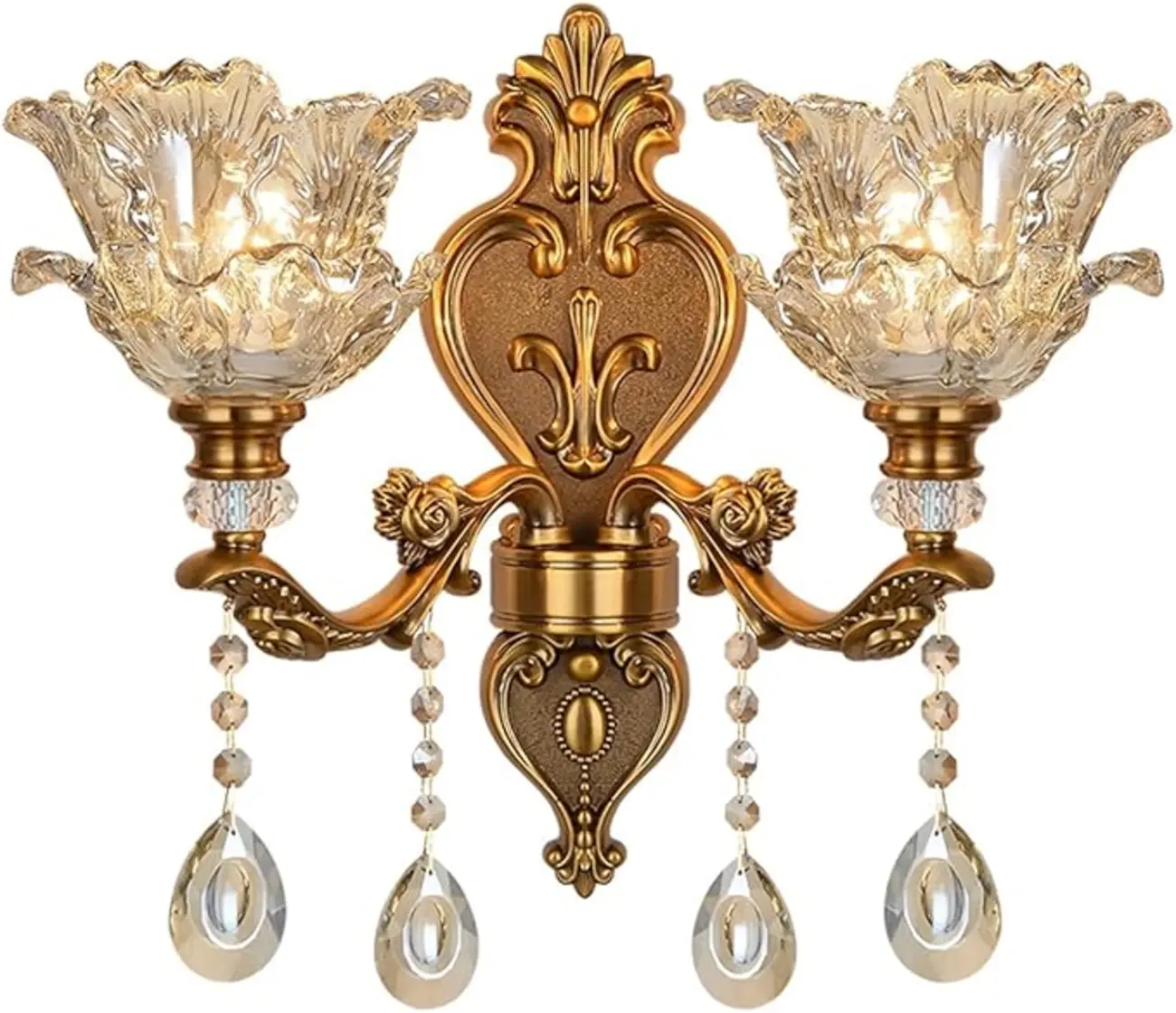 Antique Brass Geometric Indoor Wall Sconce Image - 2 | homeyfad