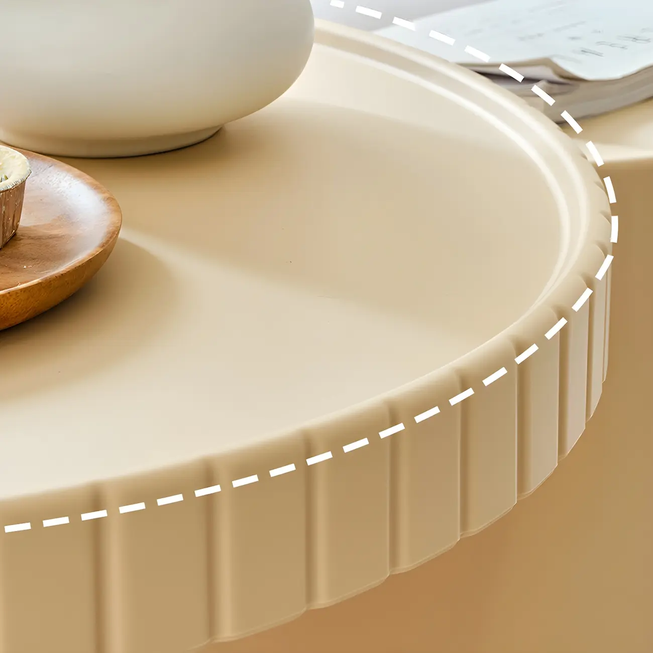 Round Nesting Coffee Table with Durable Acrylic Top and Space-Saving Design Image - 9 | homeyfad