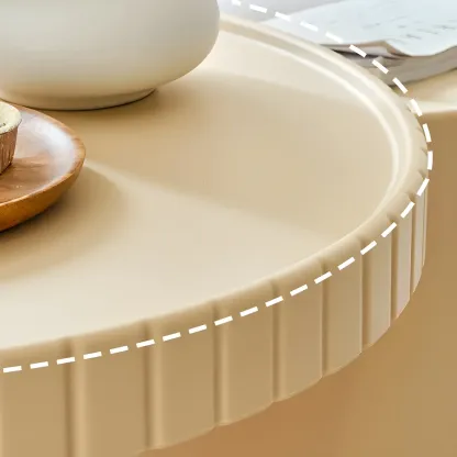 Round Nesting Coffee Table with Durable Acrylic Top and Space-Saving Design Image - 9