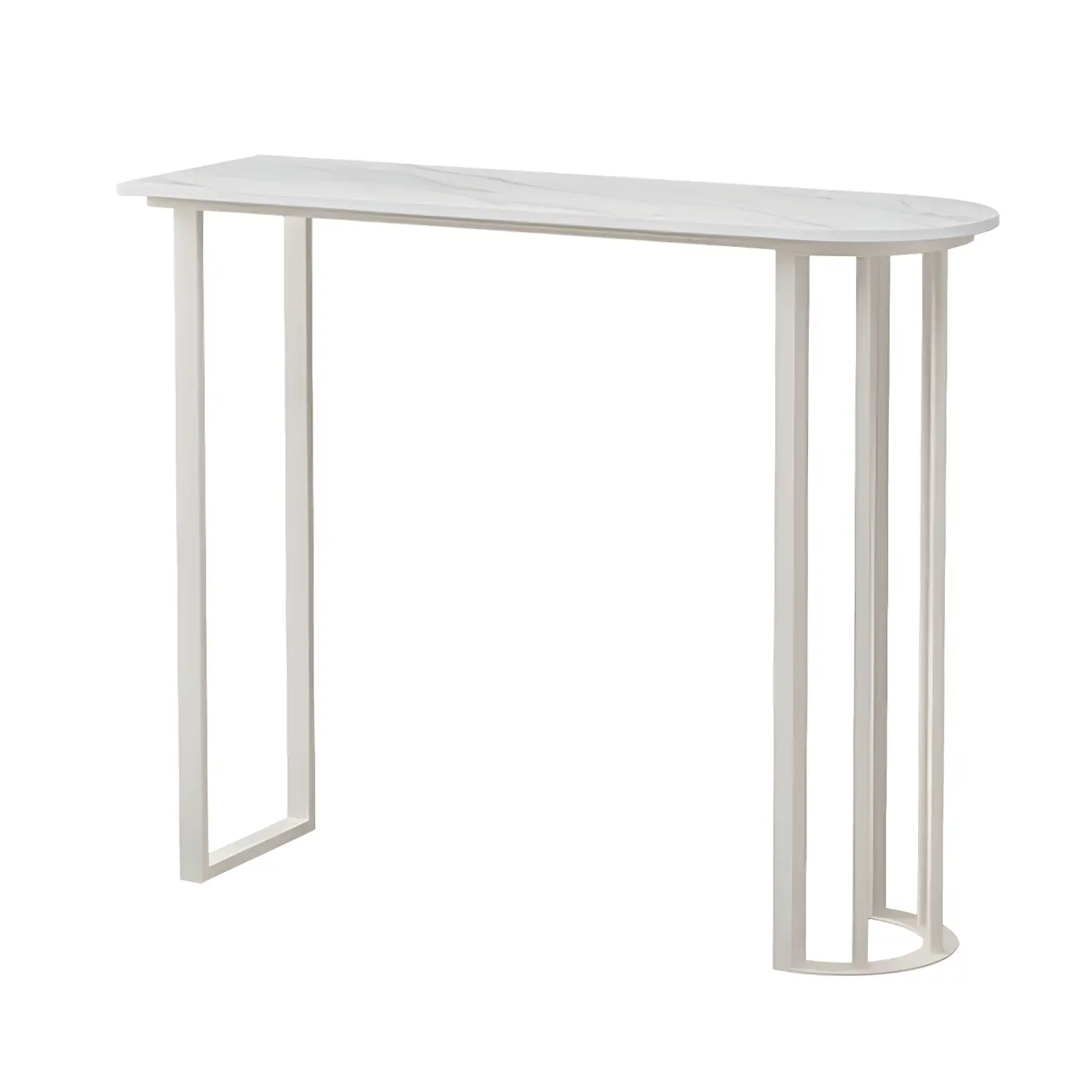 Modern Free Form White Stone Iron Base Bar Tables Image - 8 | homeyfad