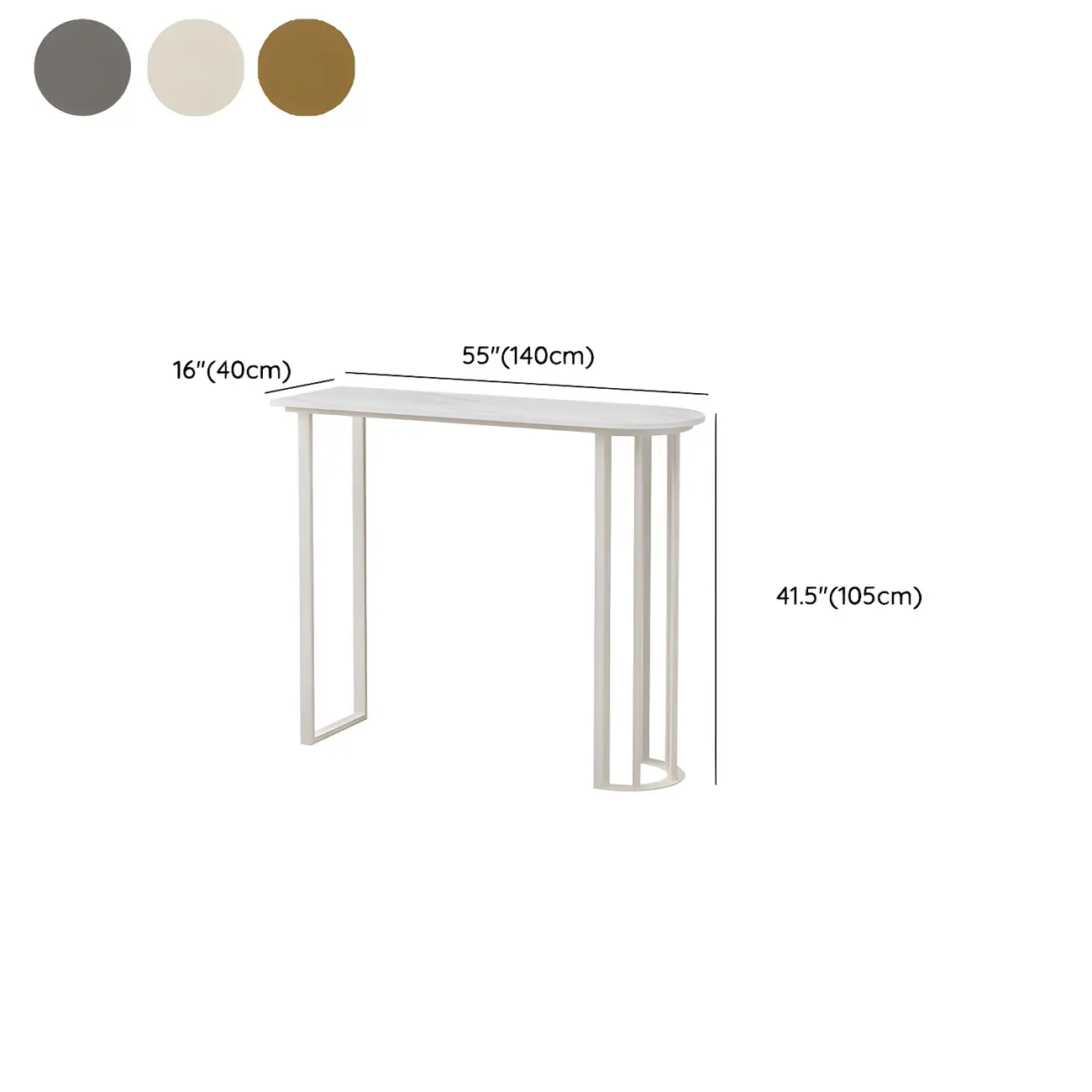 Modern Free Form White Stone Iron Base Bar Tables Image - 14 | homeyfad
