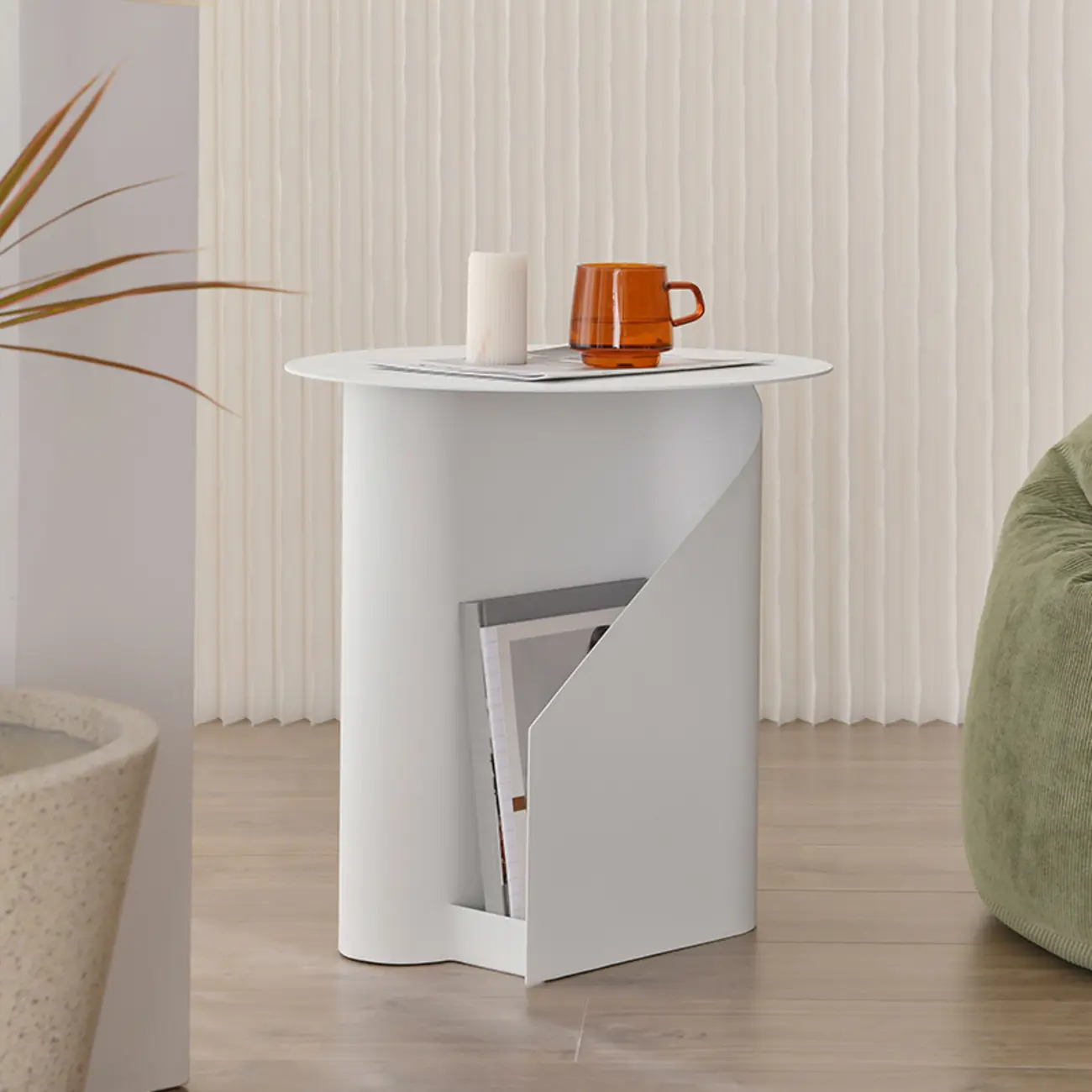 Scandinavian Abstract Iron Small Round Side Table Image - 6 | homeyfad