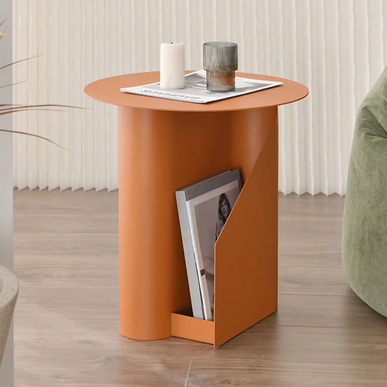 Scandinavian Abstract Iron Small Round Side Table Image - 1 | homeyfad