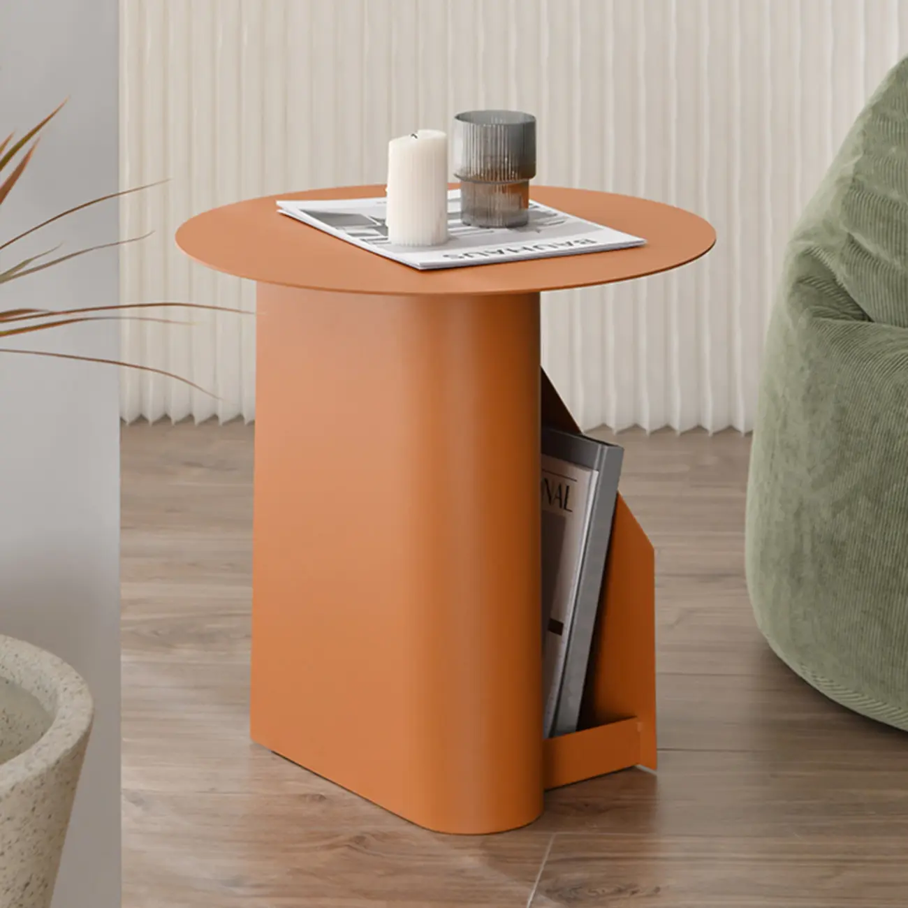 Scandinavian Abstract Iron Small Round Side Table Image - 5 | homeyfad