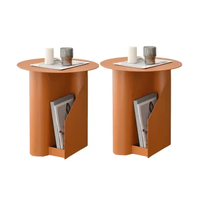 Scandinavian Abstract Iron Small Round Side Table Image - 10