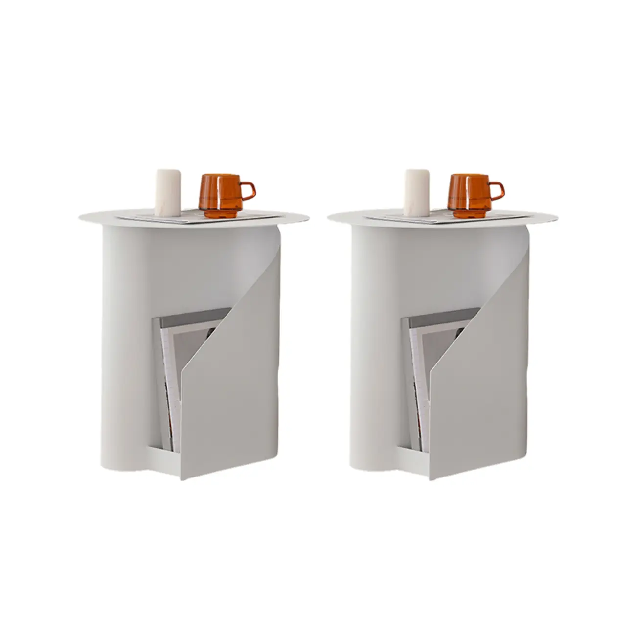 Scandinavian Abstract Iron Small Round Side Table Image - 12 | homeyfad