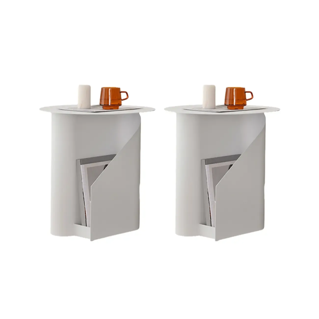 Scandinavian Abstract Iron Small Round Side Table Image - 12