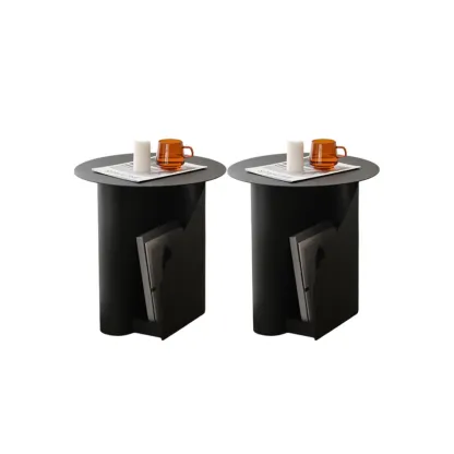 Scandinavian Abstract Iron Small Round Side Table Image - 13