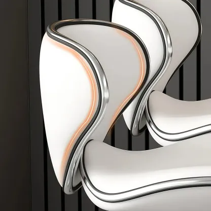 Leather Cushioned Saddle Swivel Adjustable Bar Stool Image - 7