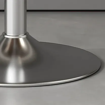 Leather Cushioned Saddle Swivel Adjustable Bar Stool Image - 8