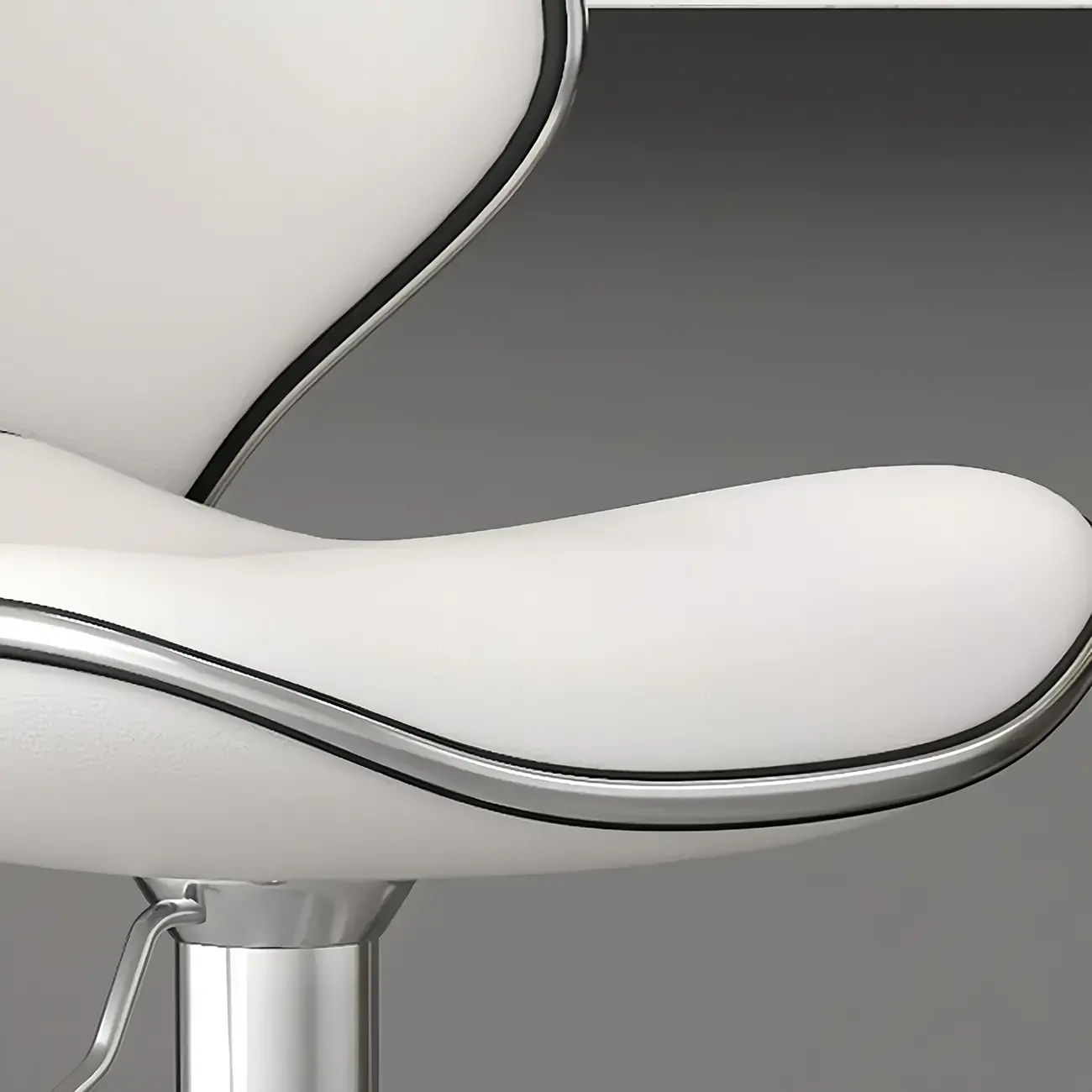 Leather Cushioned Saddle Swivel Adjustable Bar Stool Image - 10 | homeyfad