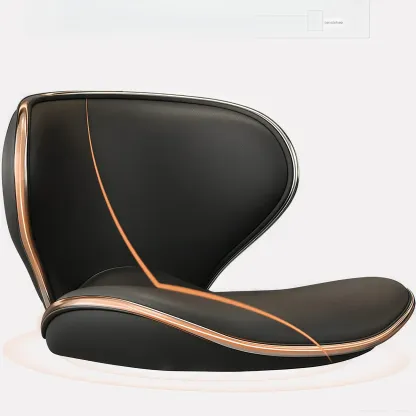 Leather Cushioned Saddle Swivel Adjustable Bar Stool Image - 11