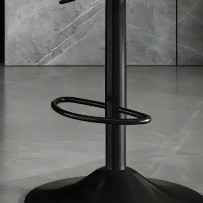 Modern Leather Adjustable Armless Bar Stools for Home Bar Image - 14
