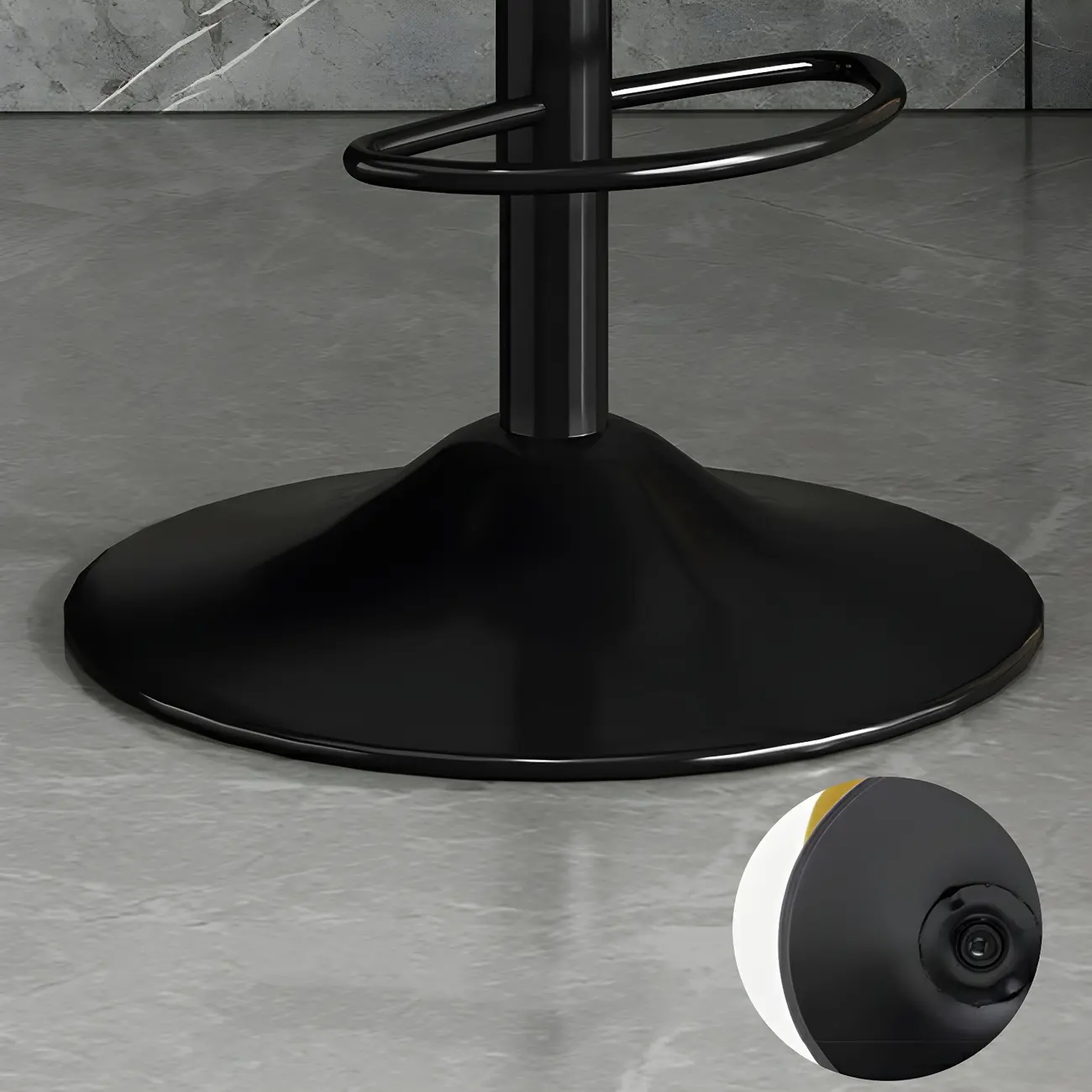 Modern Leather Adjustable Armless Bar Stools for Home Bar Image - 15 | homeyfad