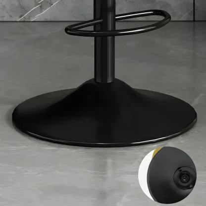 Modern Leather Adjustable Armless Bar Stools for Home Bar Image - 15