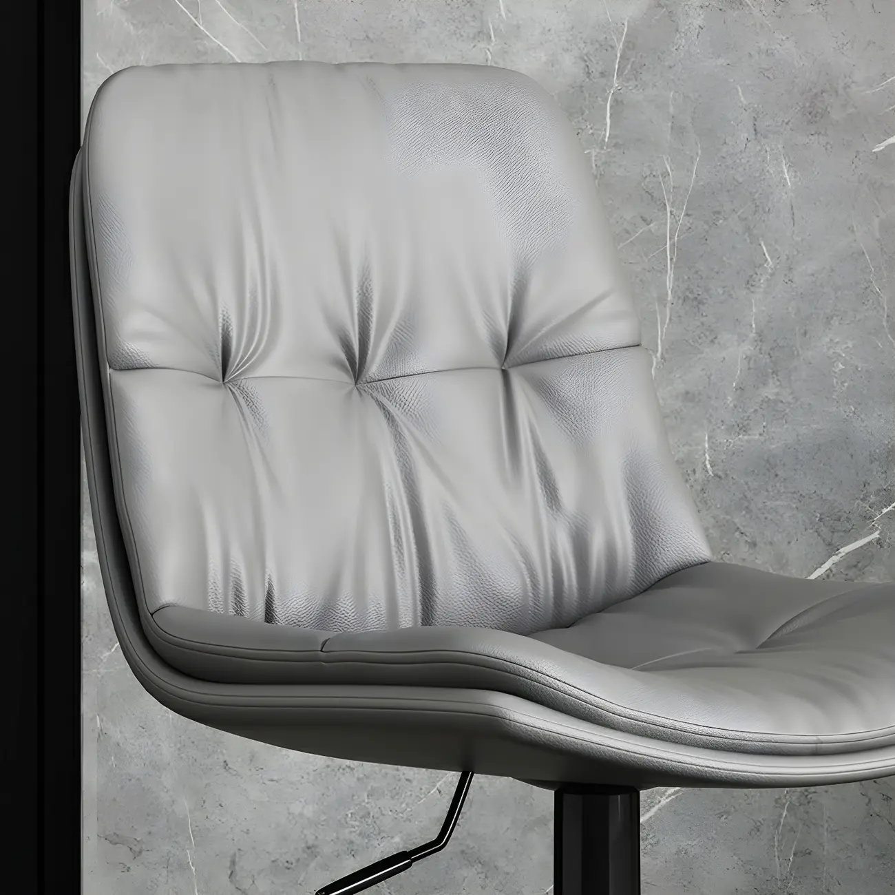 Modern Leather Adjustable Armless Bar Stools for Home Bar Image - 17 | homeyfad