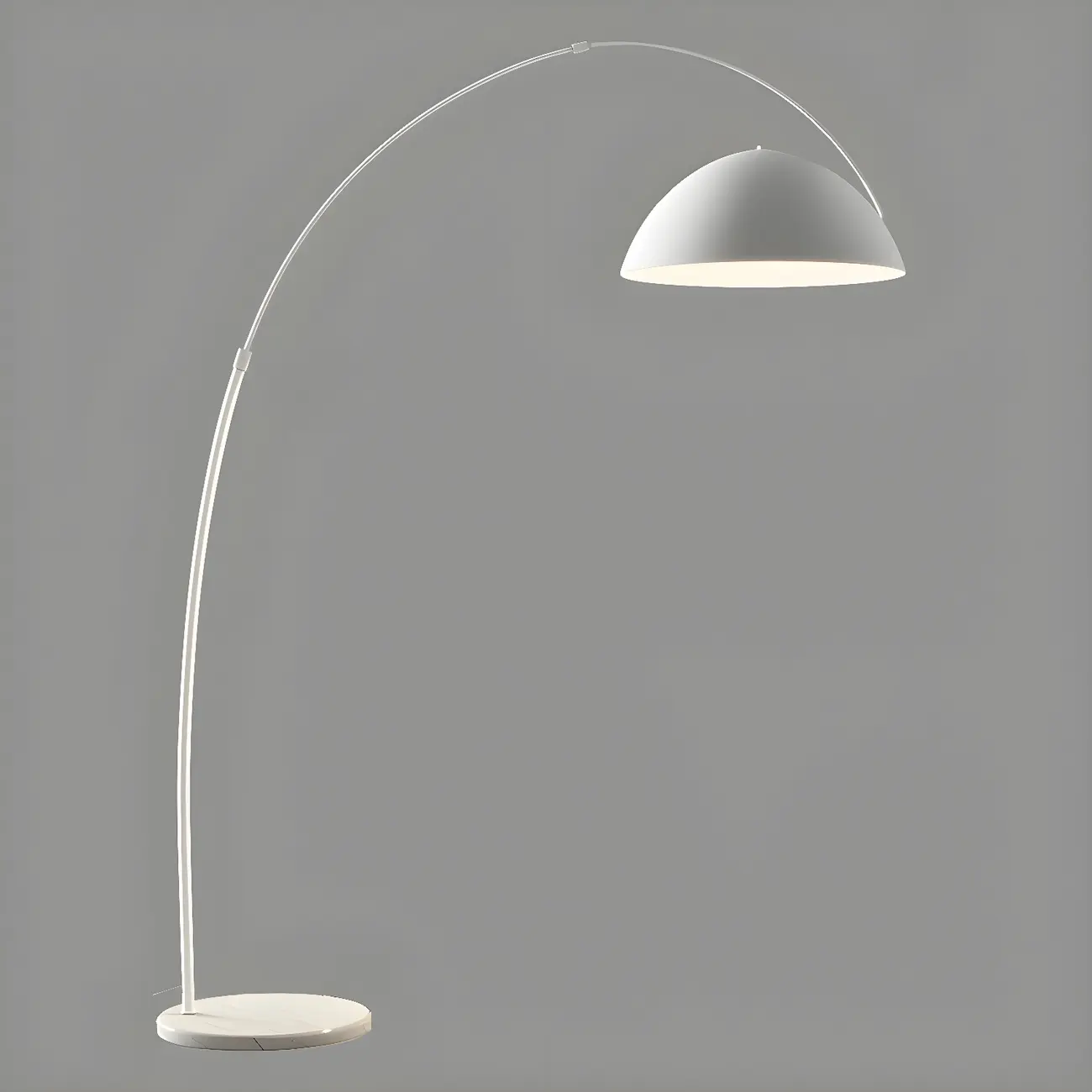 Large Modern Minimalist Adjustable Metal Arc Dome Floor Lamp Image - 8 | homeyfad