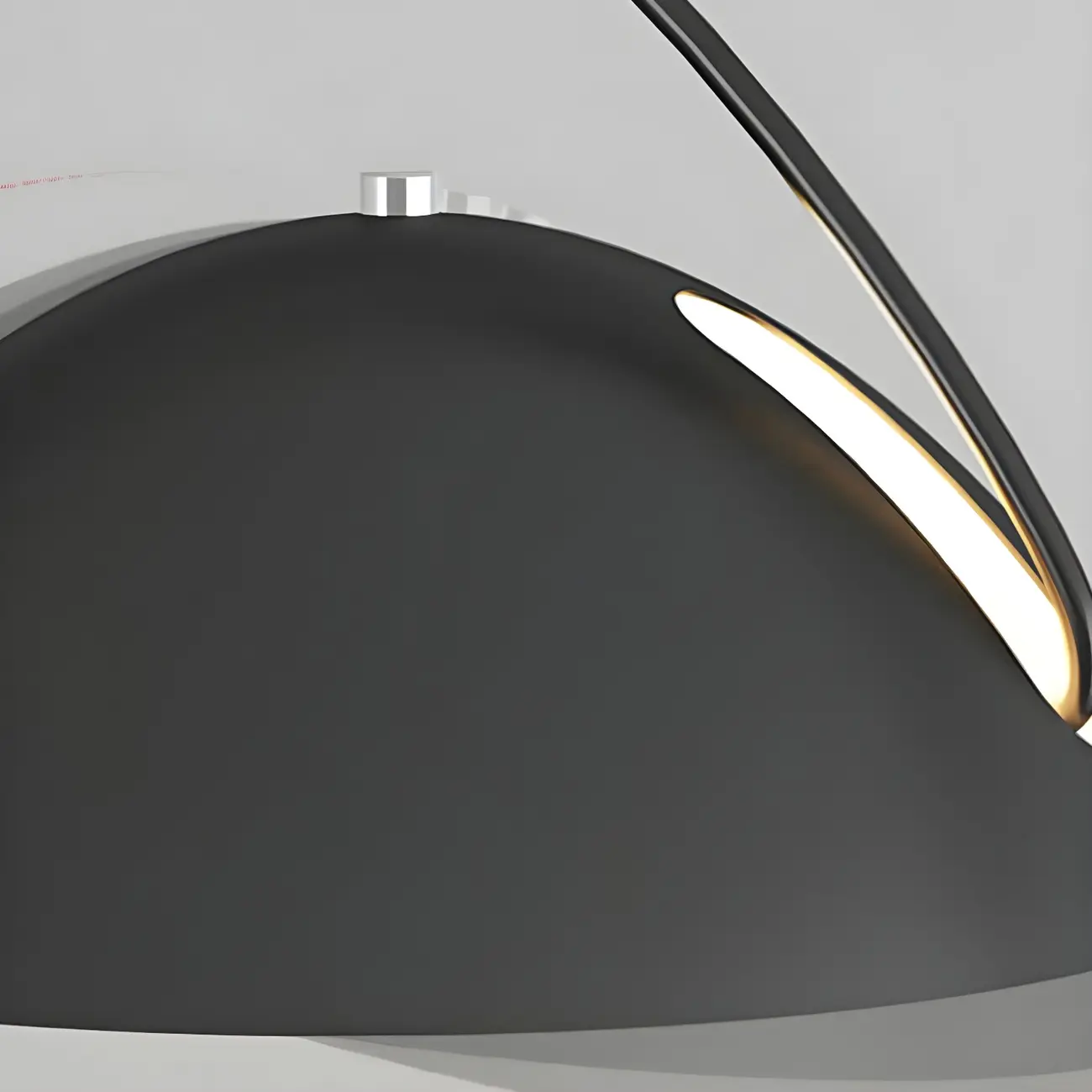 Large Modern Minimalist Adjustable Metal Arc Dome Floor Lamp Image - 10 | homeyfad