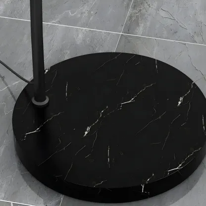 Large Modern Minimalist Adjustable Metal Arc Dome Floor Lamp Image - 12