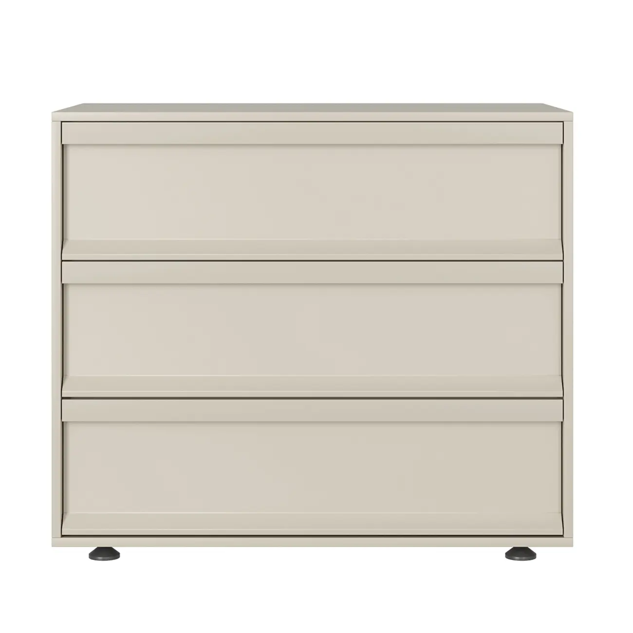 Contemporary Wooden Neat Line Olive Green 2 Drawer Nightstand Image - 10 | homeyfad