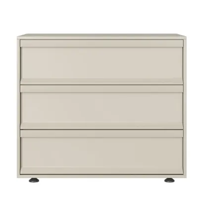 Contemporary Wooden Neat Line Olive Green 2 Drawer Nightstand Image - 10