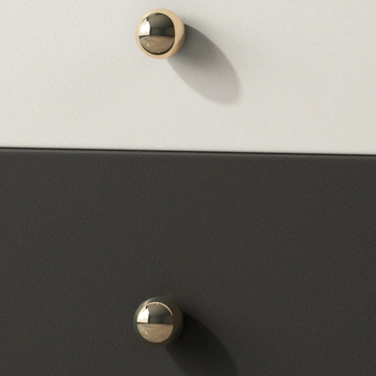 Contemporary Wood Faux Leather Rounded 2-Drawer Nightstand Image - 20 | homeyfad