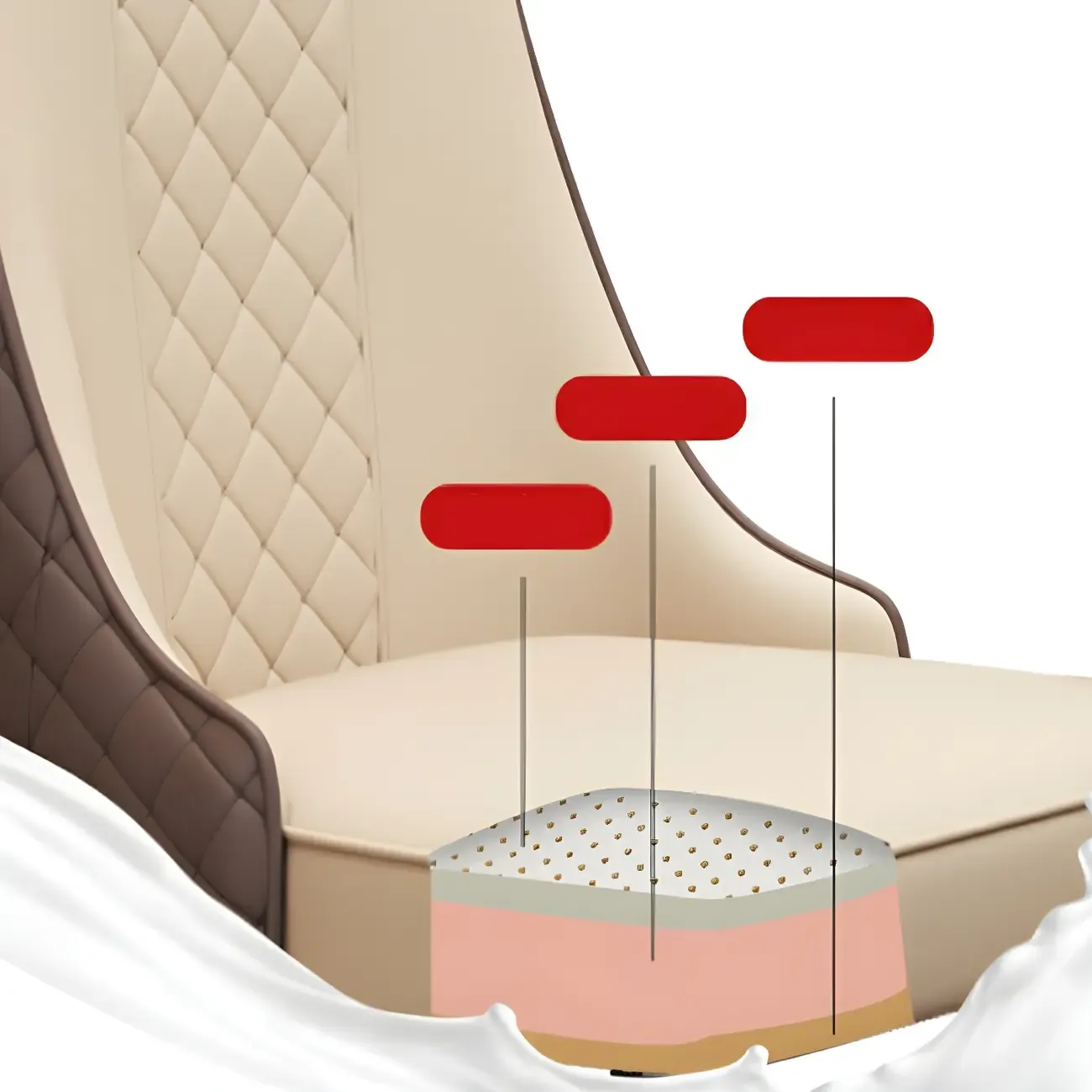 Modern Leather Full Back Upholstered Dining Chair Image - 4