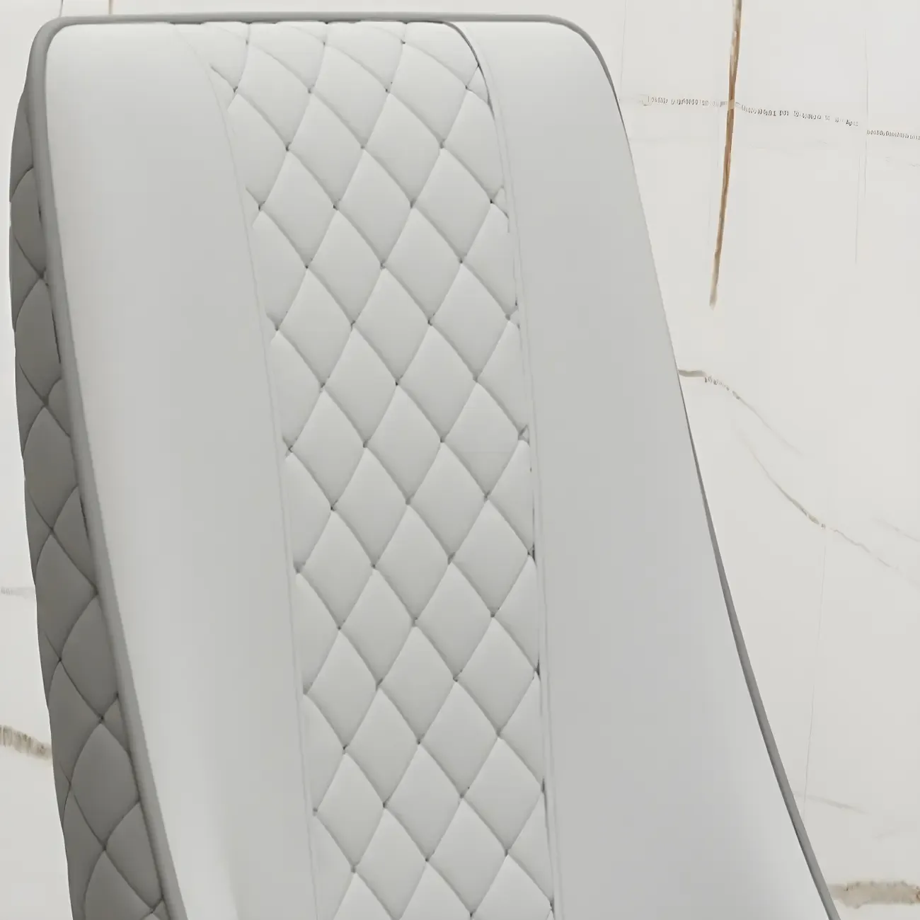 Modern Leather Full Back Upholstered Dining Chair Image - 5