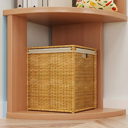 Tall 5-Tier Wooden Corner Bookcase for Small Spaces Image - 9