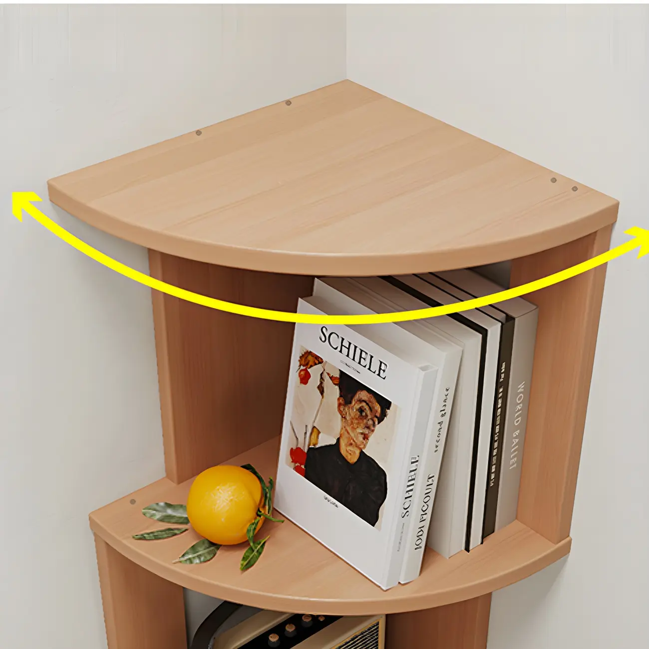 Tall 5-Tier Wooden Corner Bookcase for Small Spaces Image - 16 | homeyfad