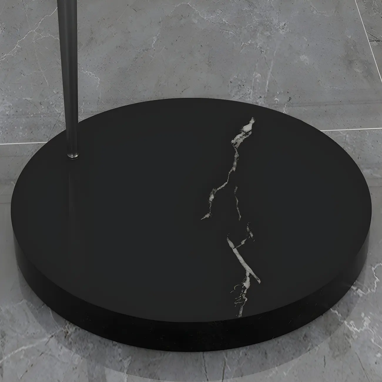 Black Adjustable Dome Shade Arc Metal Floor Lamp Image - 7 | homeyfad