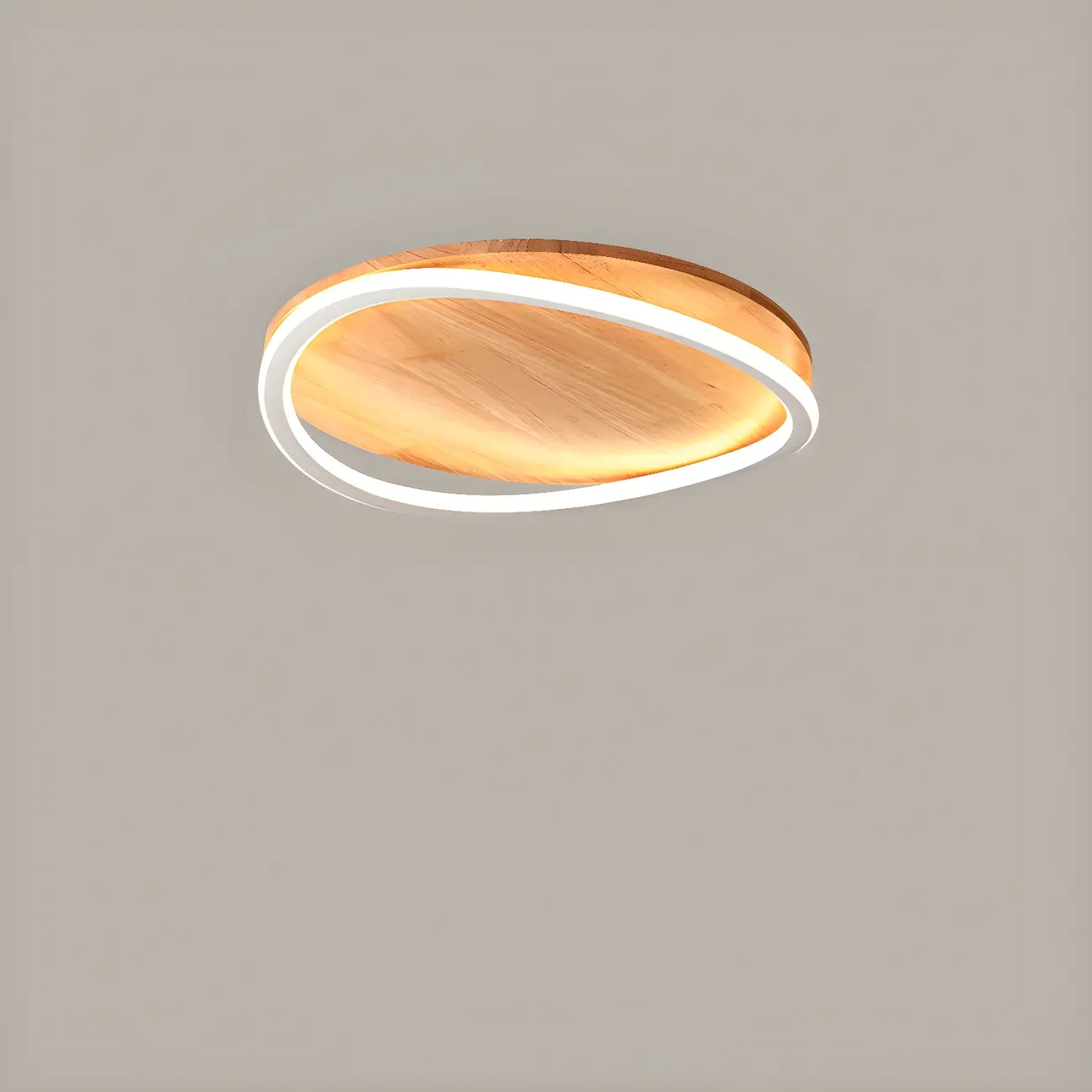 Modern Wood Flush Mount Ceiling Light for Bedroom Image - 11 | homeyfad