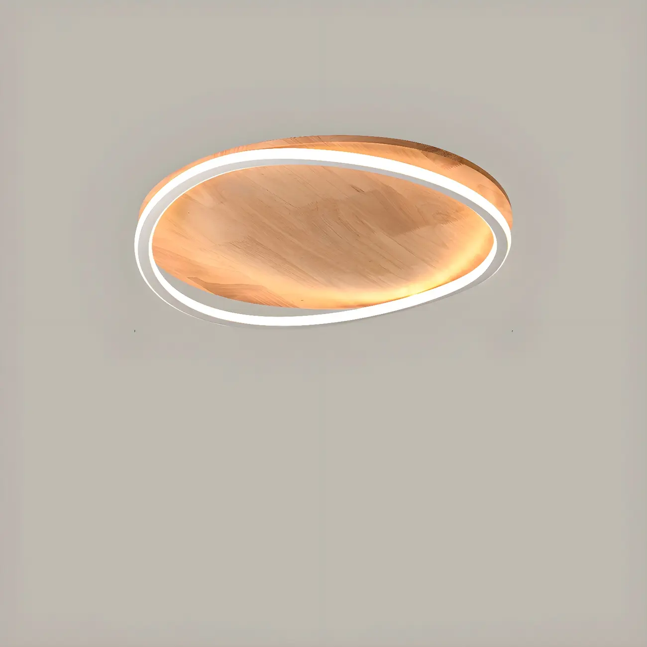 Modern Wood Flush Mount Ceiling Light for Bedroom Image - 12 | homeyfad