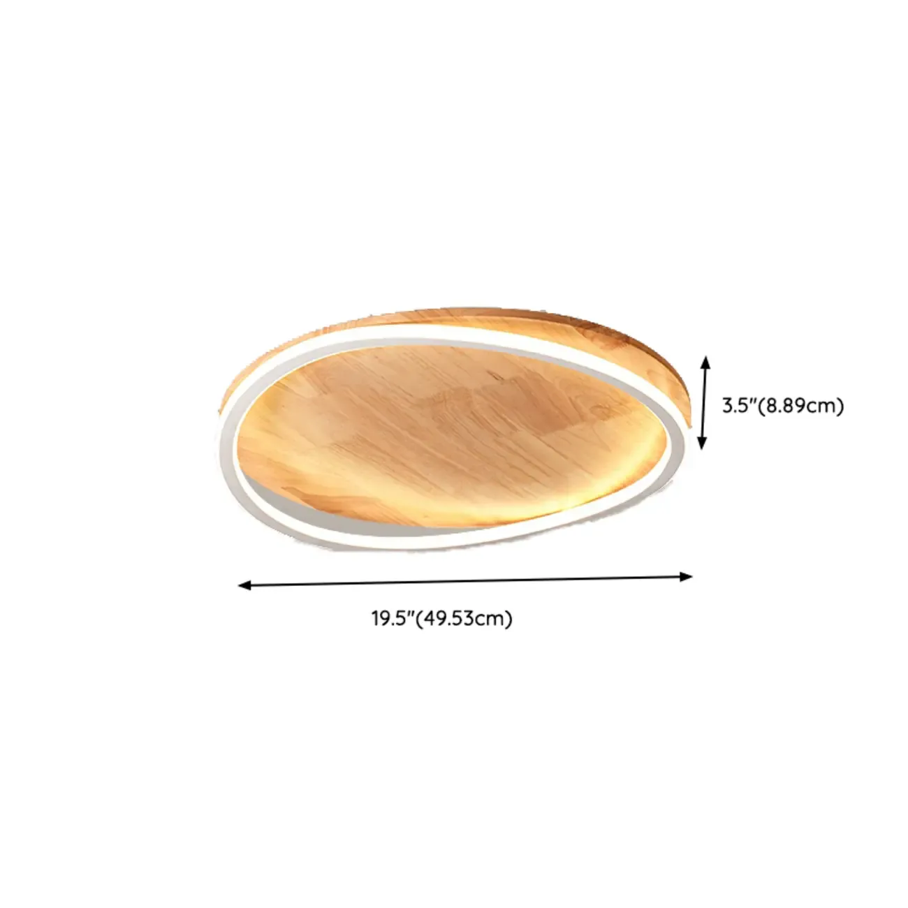 Modern Wood Flush Mount Ceiling Light for Bedroom Image - 14