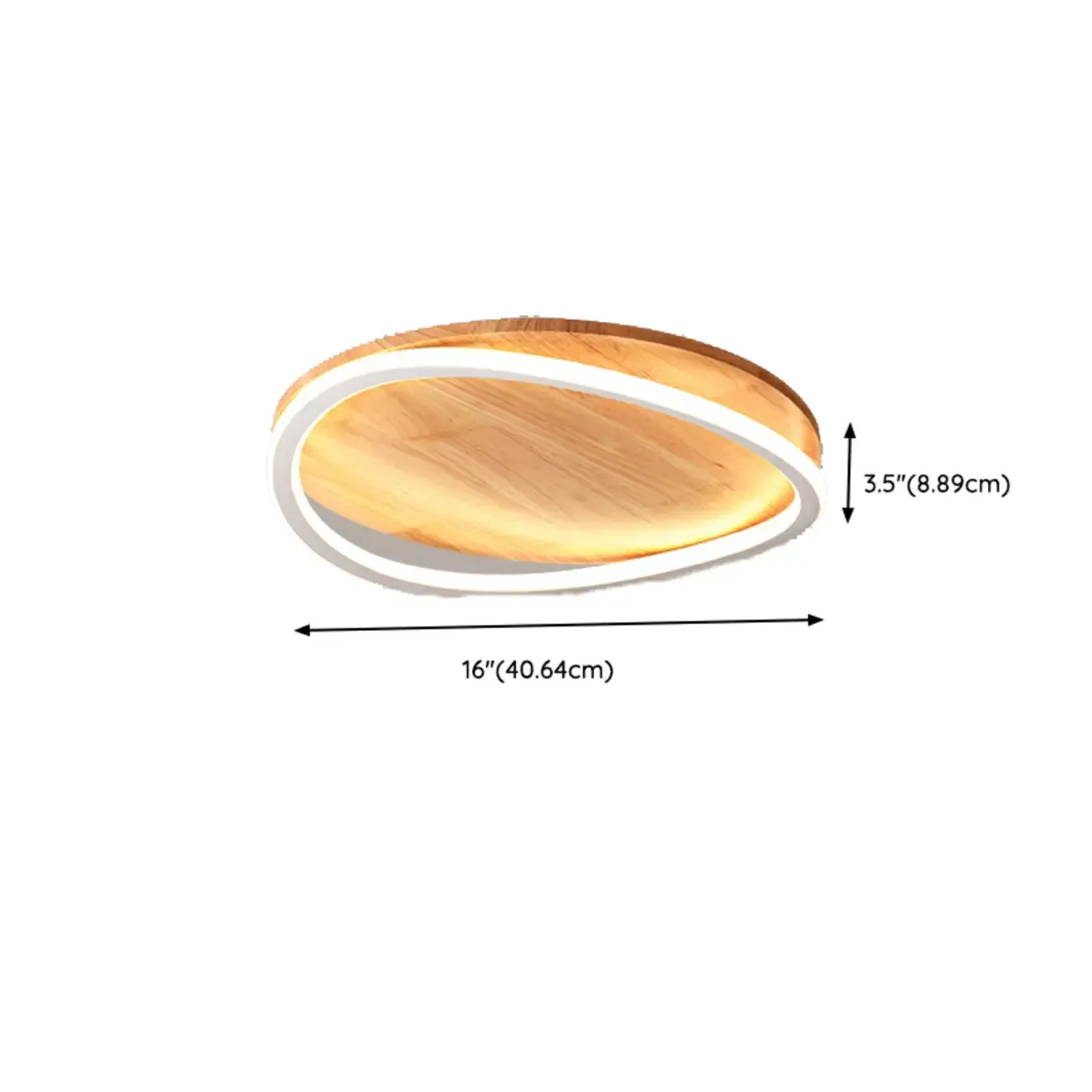 Modern Wood Flush Mount Ceiling Light for Bedroom Image - 15