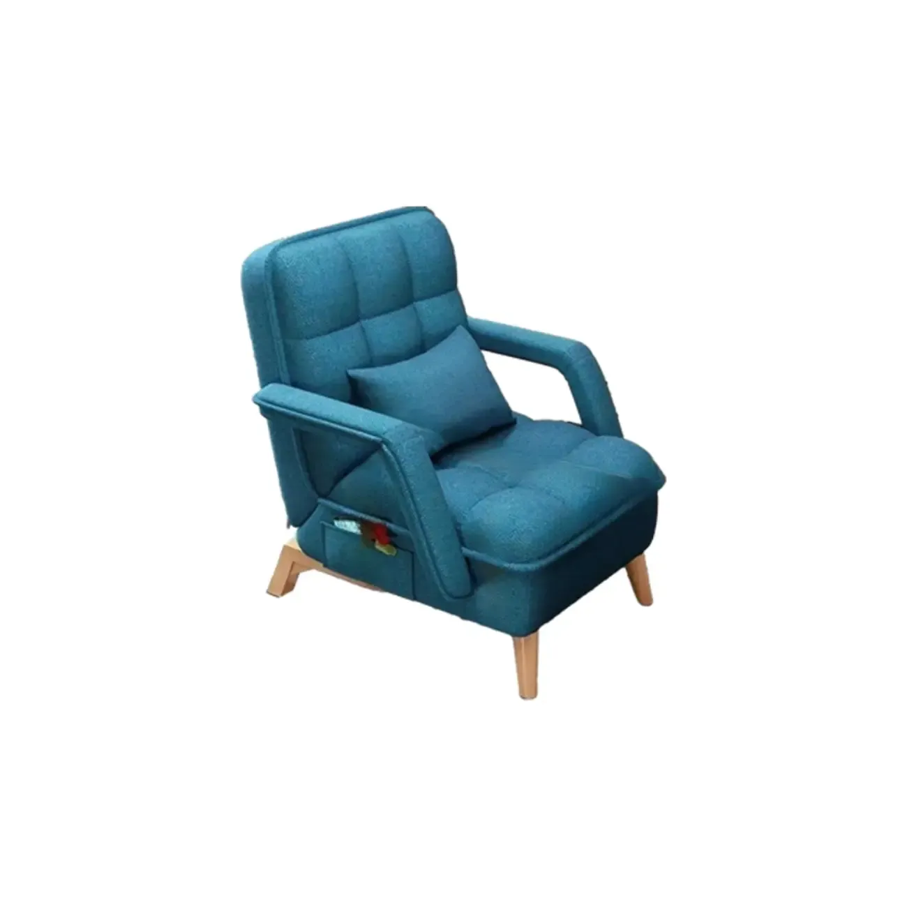 Stylish Fabric Accent Chair with Pillow Back for Living Room Image - 9